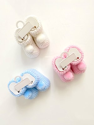 Ponponlu Triko Patik(0-4 ay uyumlu)