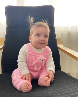 Oyuncak Ayılı Triko Salopet Boğazlı Badi Set 