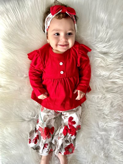 Bahar  Çiçekler İspanyol Paçalı %100 Pamuk Premium  Robadan Bluz Detaylı Mevsimlik 3 Lü Takım