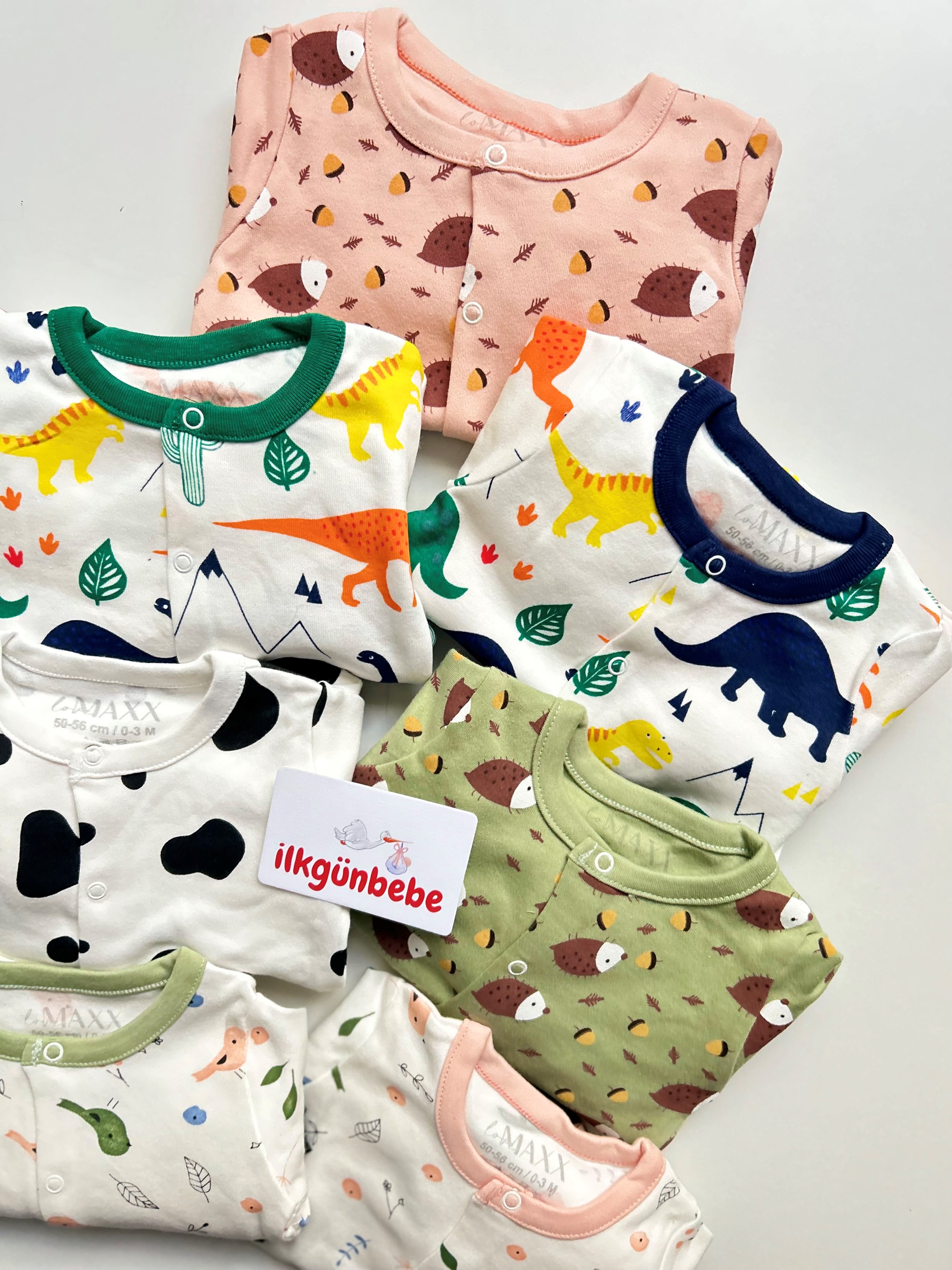 Kirpi Desenli %100 Pamuk Yumuşacık Kumaş Mevsimlik Pijama Takımı