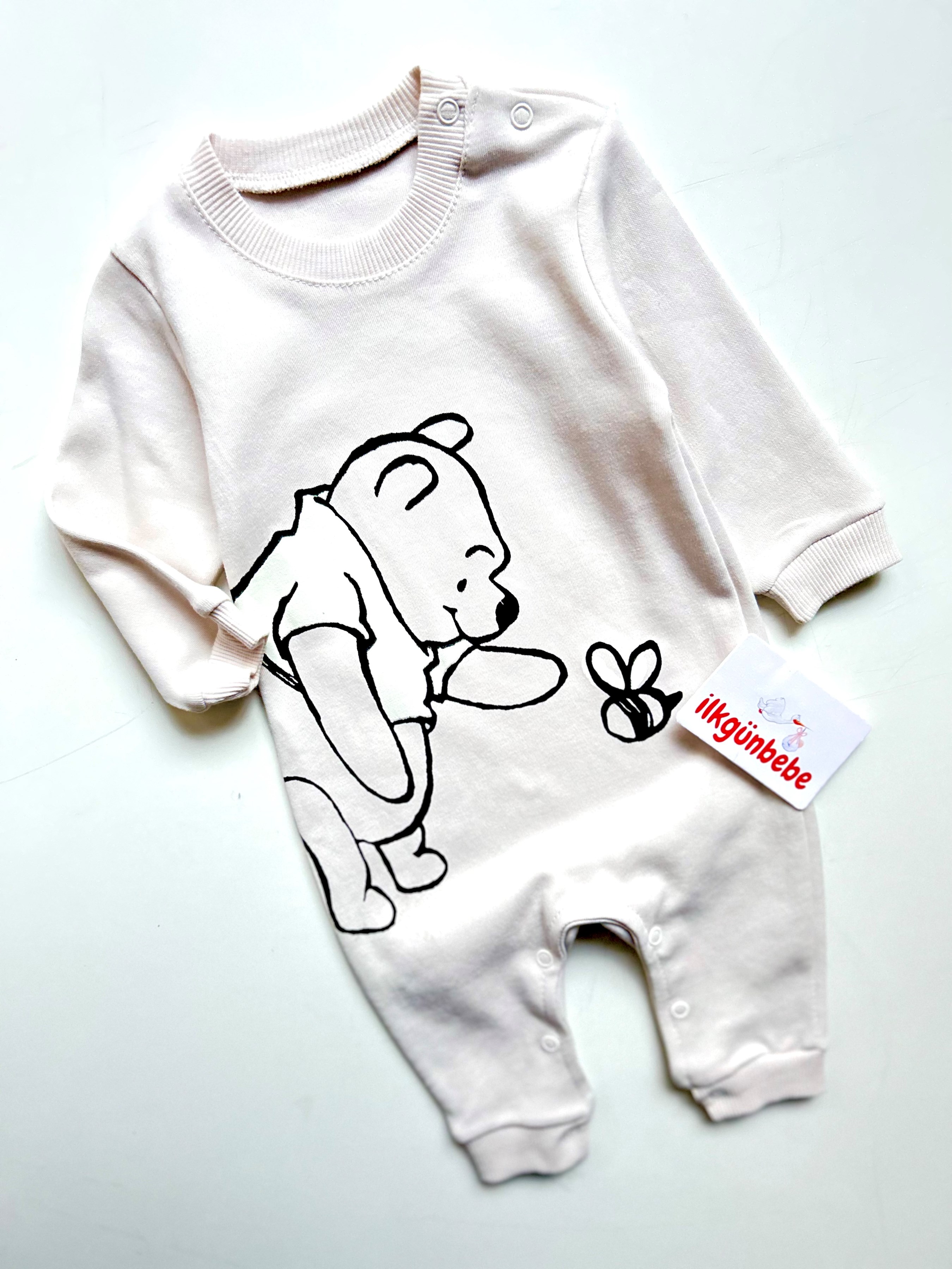 Winnie The Pooh Baskılı Unisex Mevsimlik Tulum