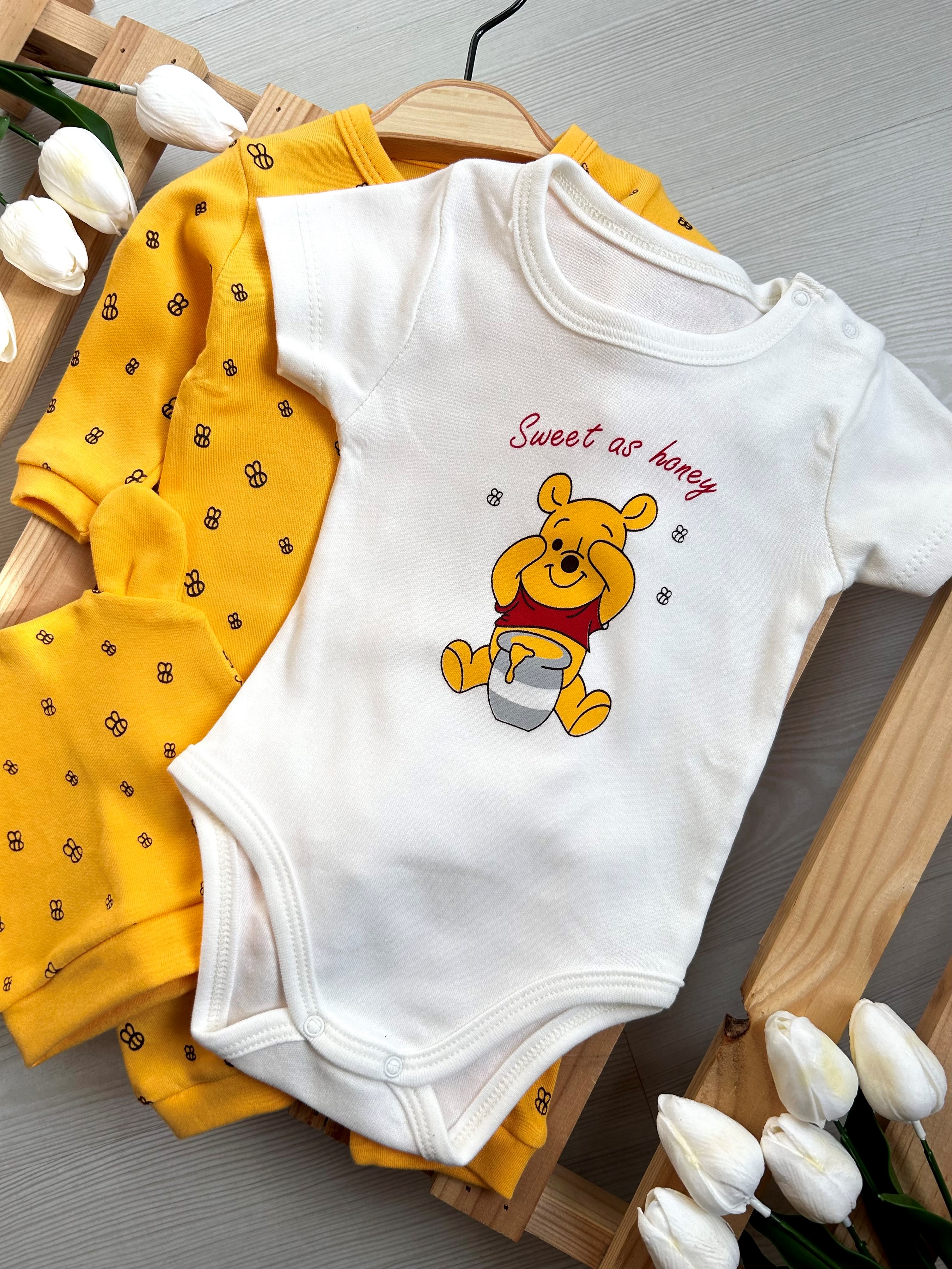 Sweet A Honey Zıbınlı Şapkalı 3’lü Tulum