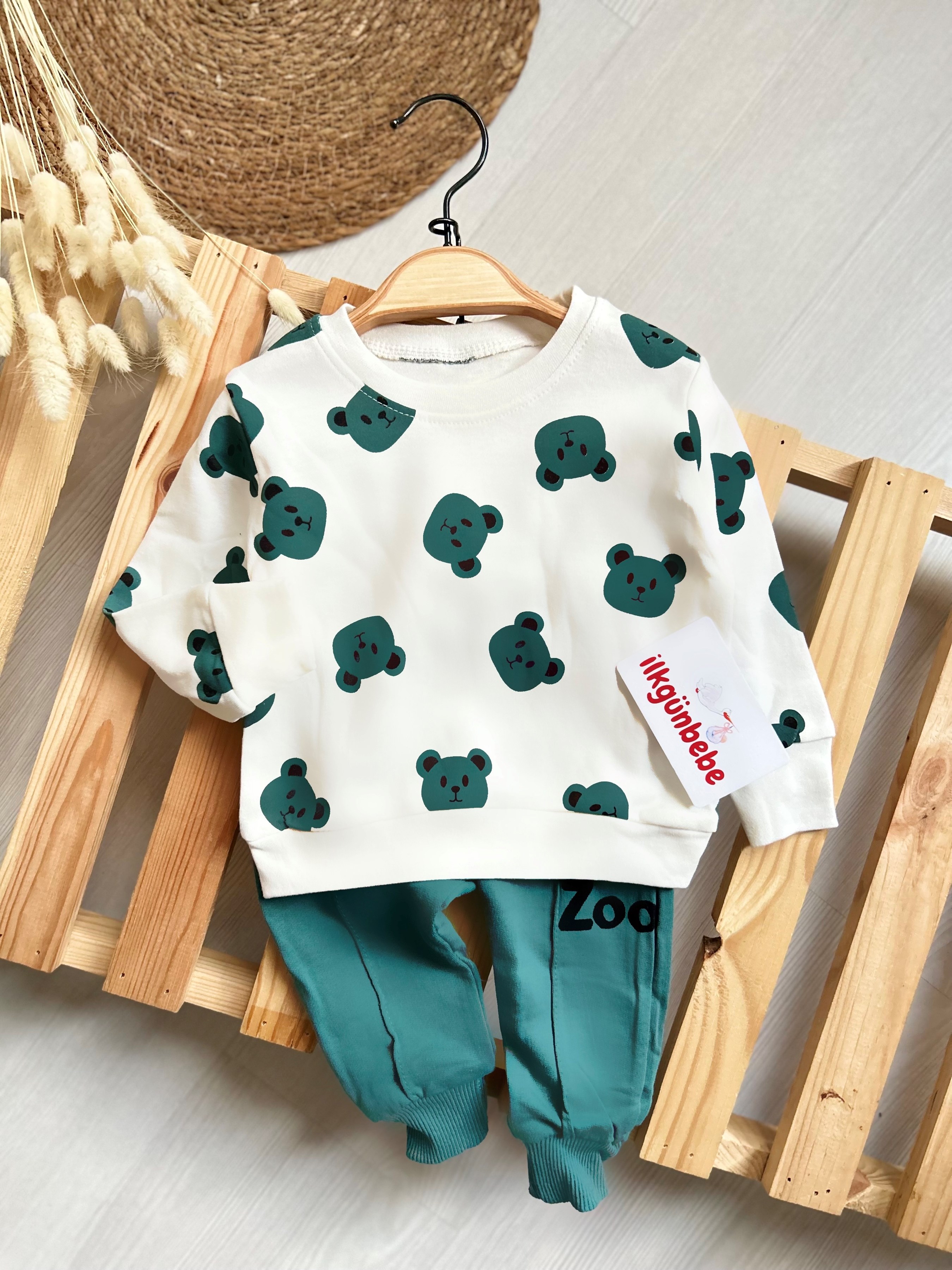 Zoo Baskılı 2’li Bear Mevsimlik Takım