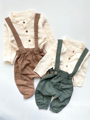 Müslim Kumaş Salopet Gömlekli Takım 