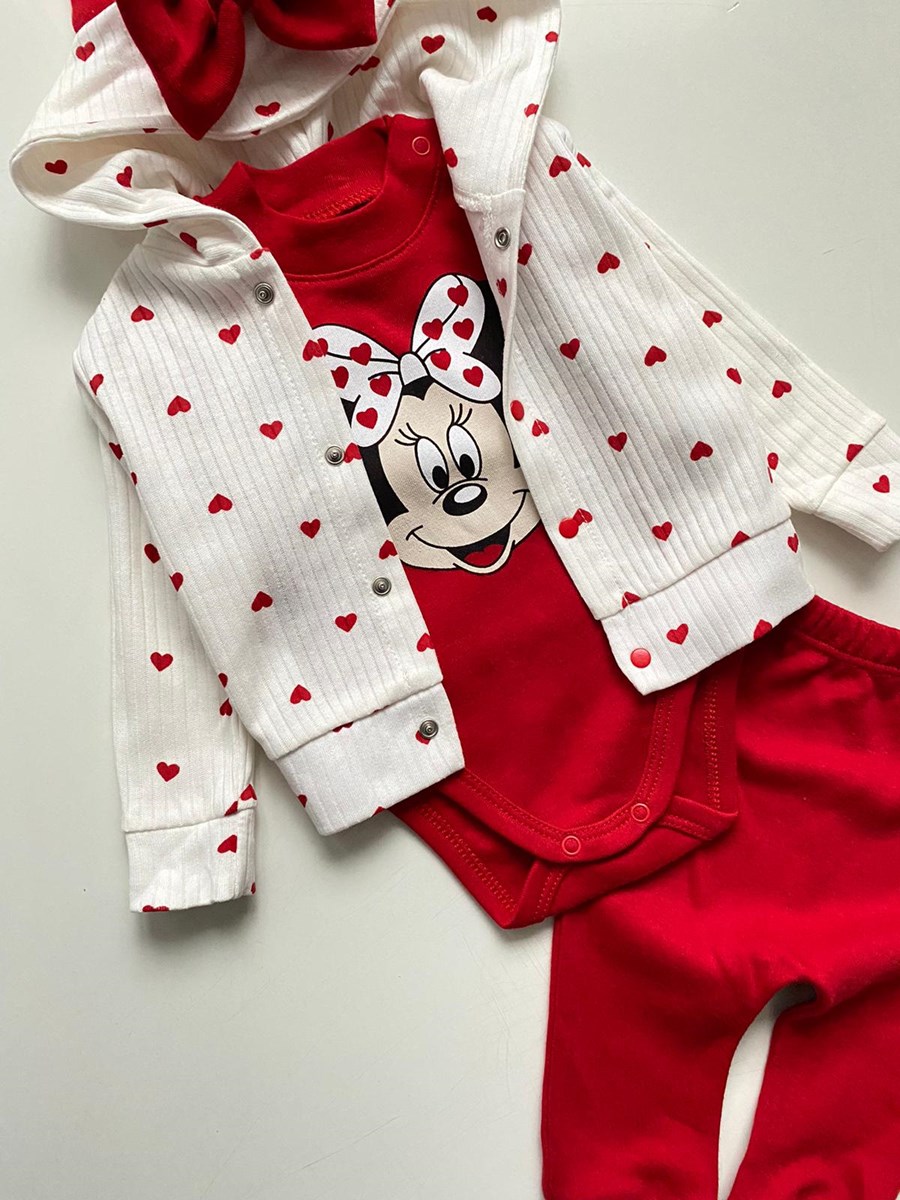 Minnie Hırkalı Zıbınlı Badili 3'Lü Takım