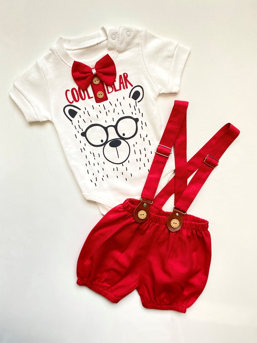 Cool Bear Unisex Zıbınlı  Tişört Salopet