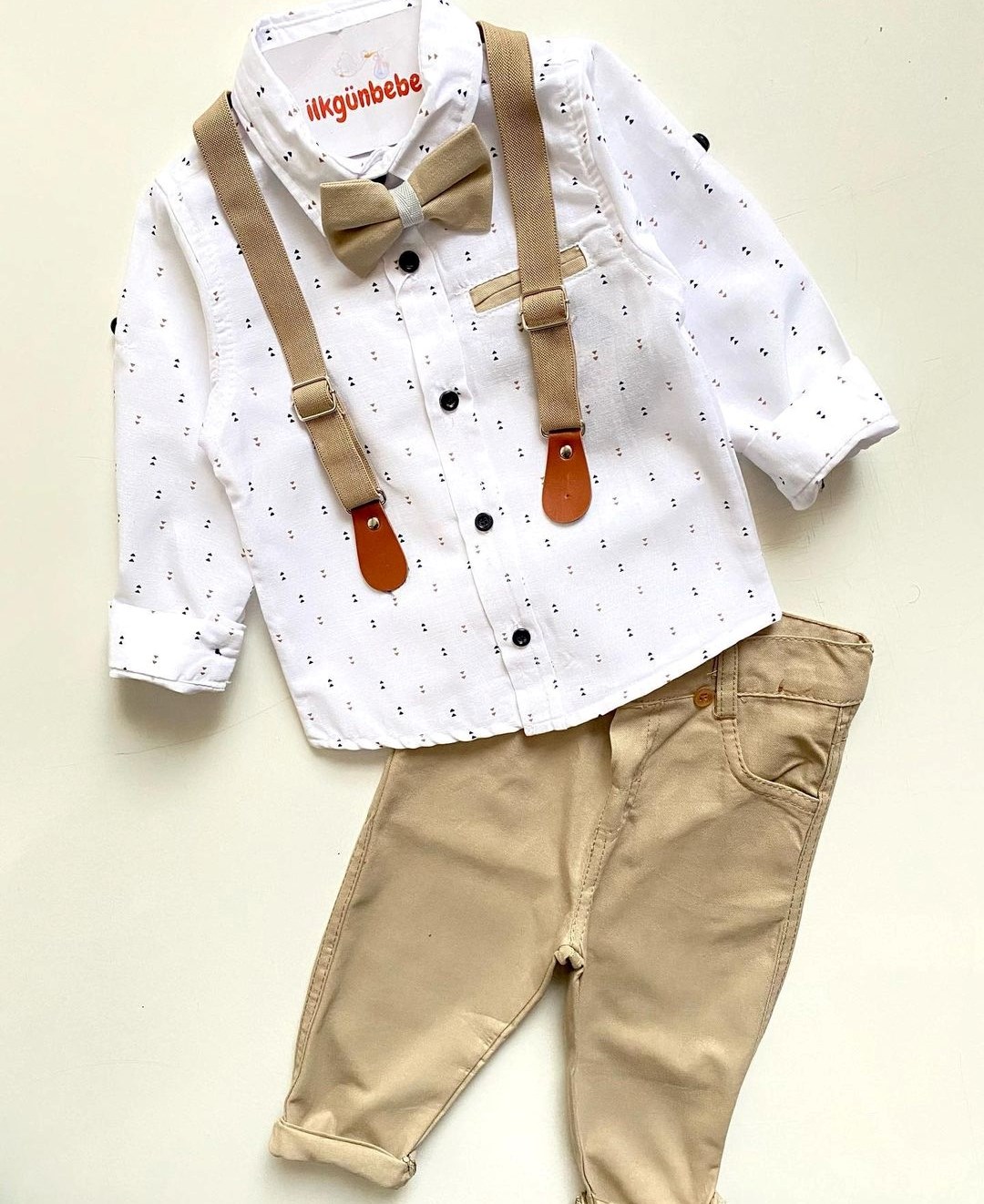 Papyonlu Askılı Gömlekli Şık Tarz 4’lü Takım