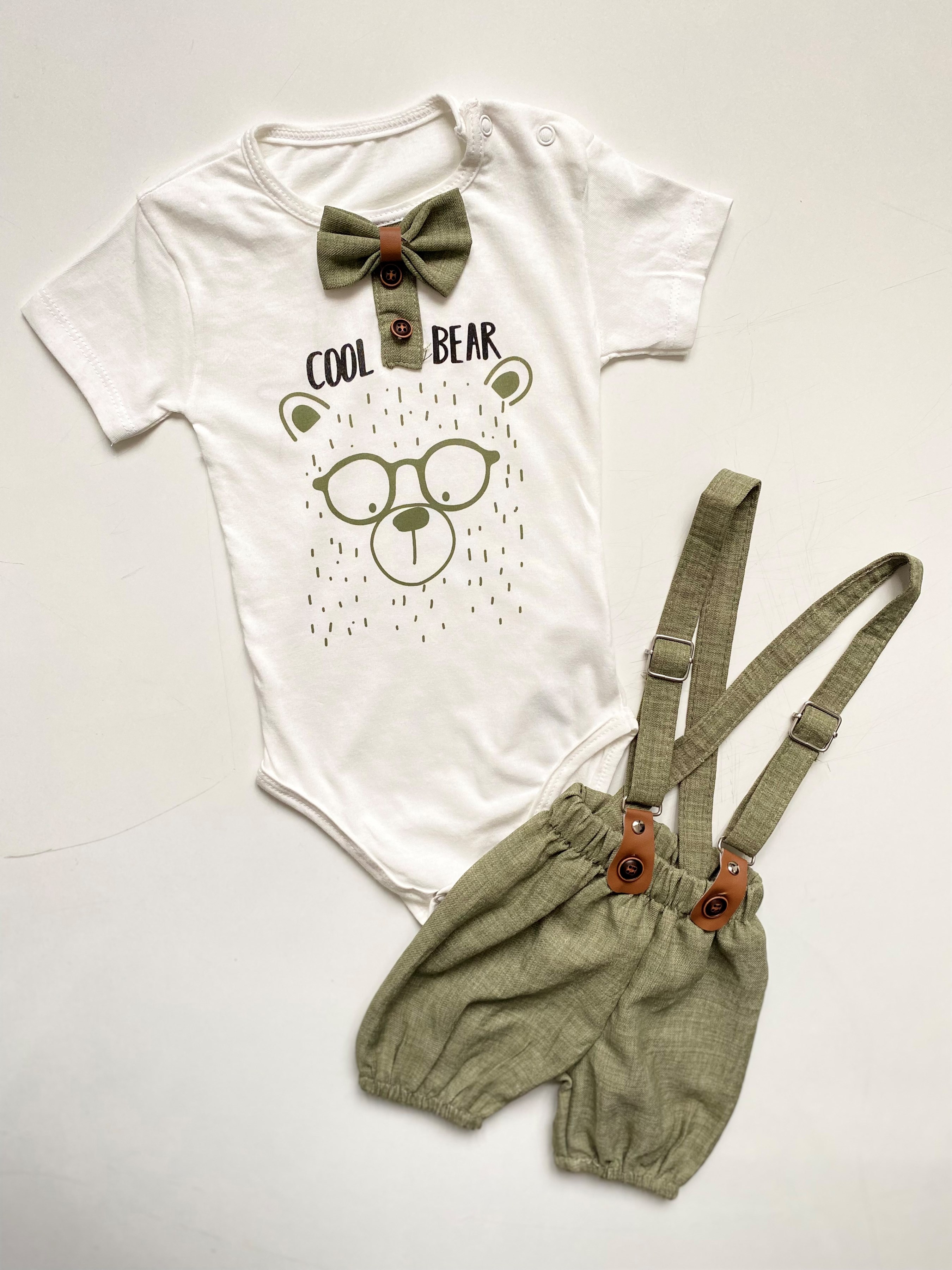 Cool Bear Pamuklu Zıbınlı Badili Unısex Yazlık Salopet 