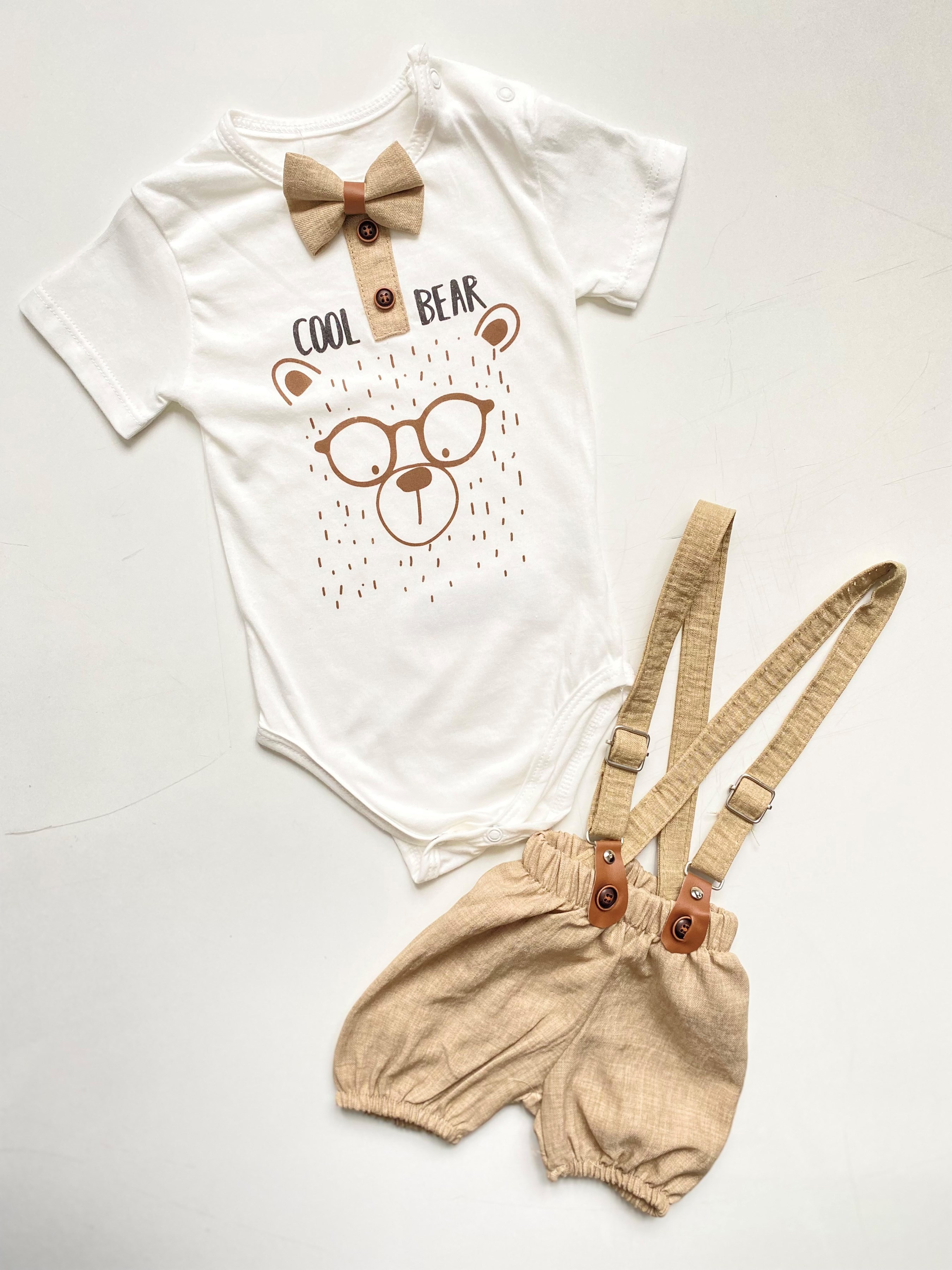 Cool Bear Pamuklu Zıbınlı Badili Unısex Yazlık Salopet 