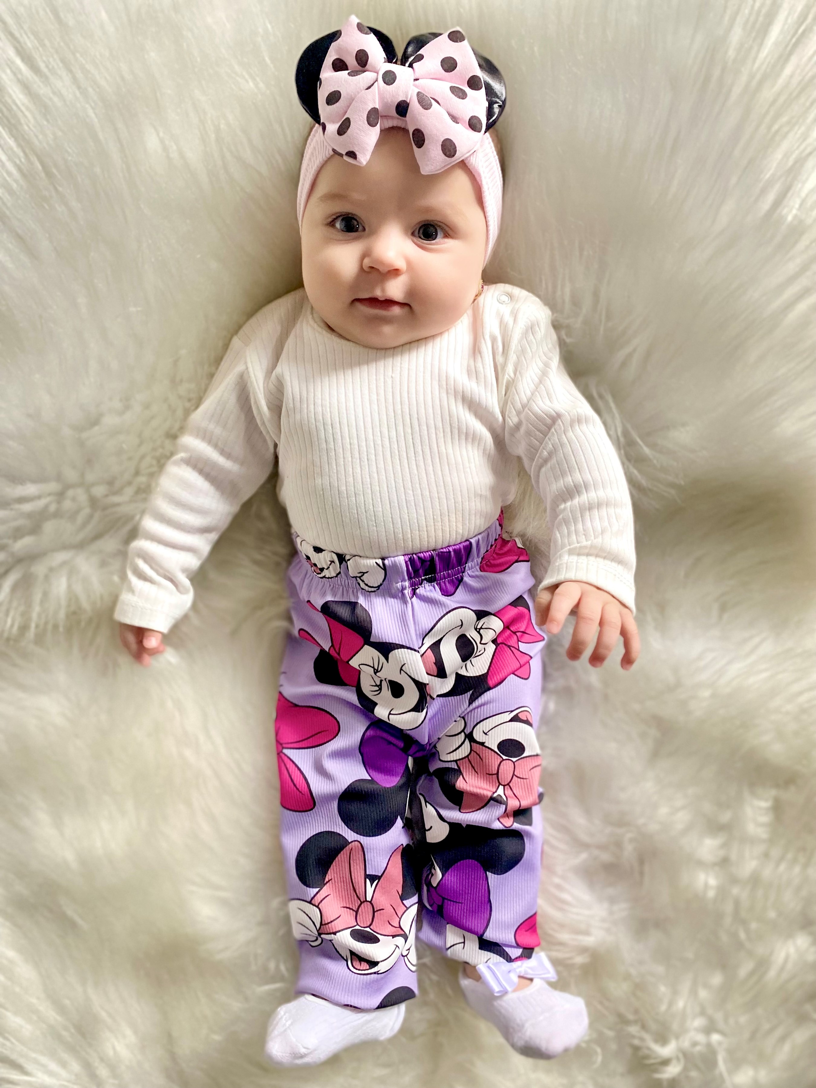 Minnie Mouse Baskılı Tayt