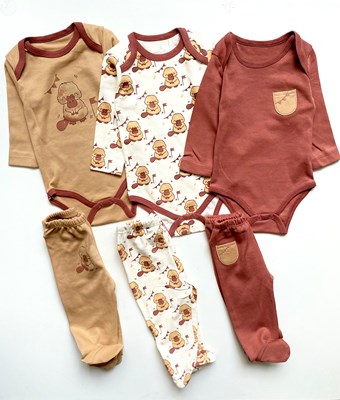 Sevimli Ördek Baskılı Çıtçıtlı 3’lü Badi Set