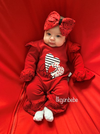 Love İspanyol Paçalı Kolları Fırfırlı Tulum