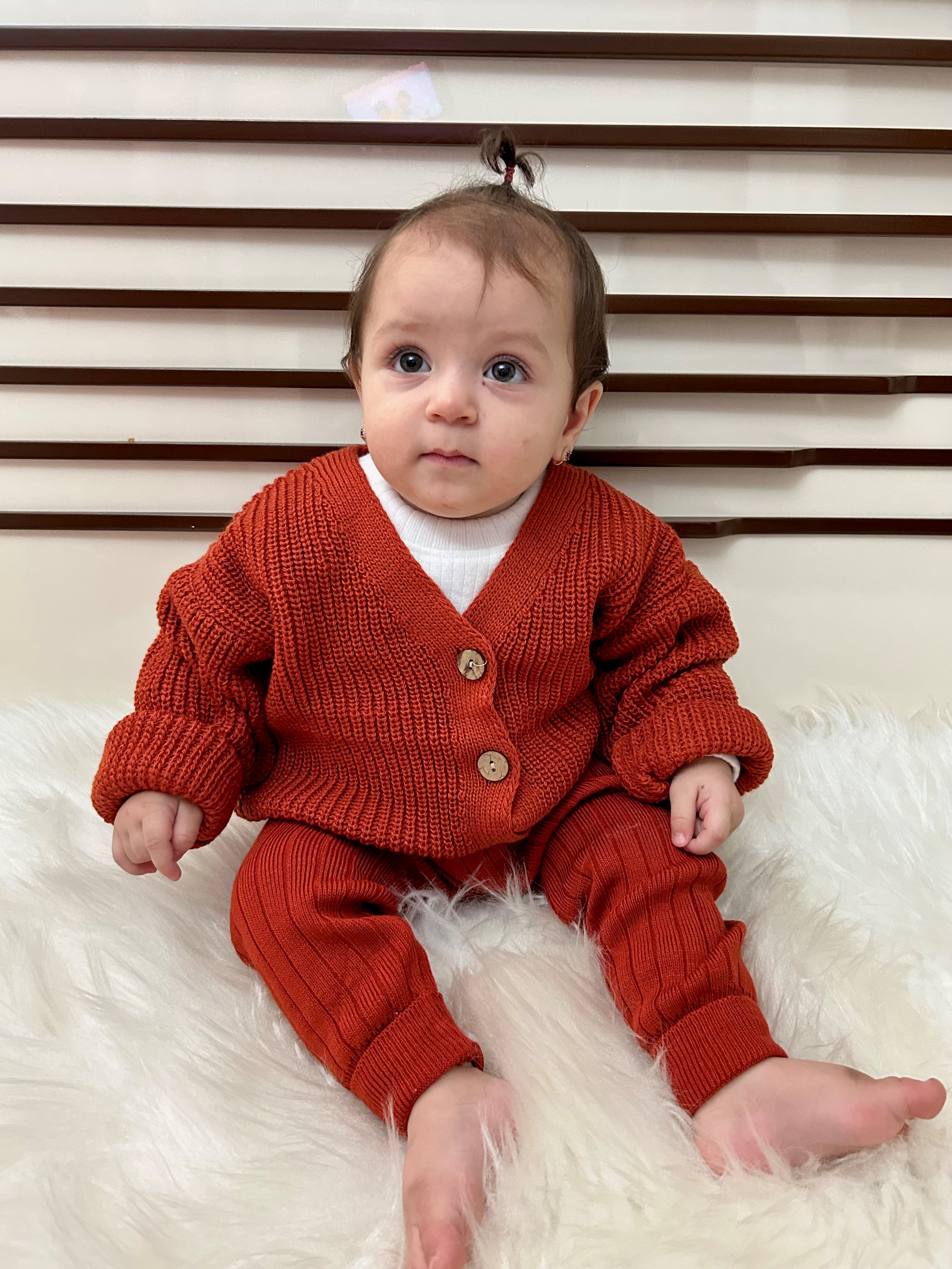 Selanik Örgüsü Triko Tahta Düğmeli Oversize Basic Unisex Model Hırka