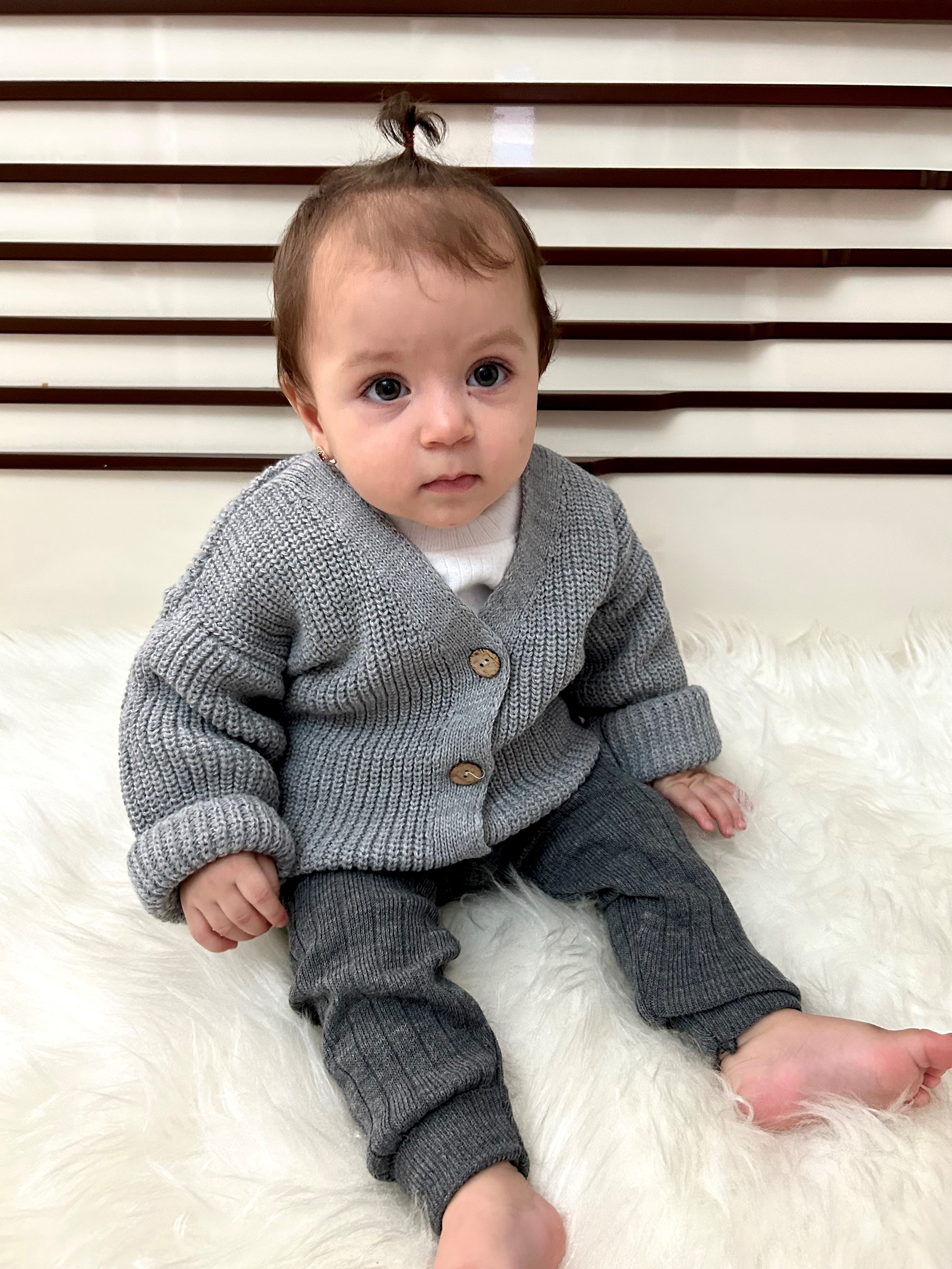 Selanik Örgüsü Triko Tahta Düğmeli Oversize Basic Unisex Model Hırka