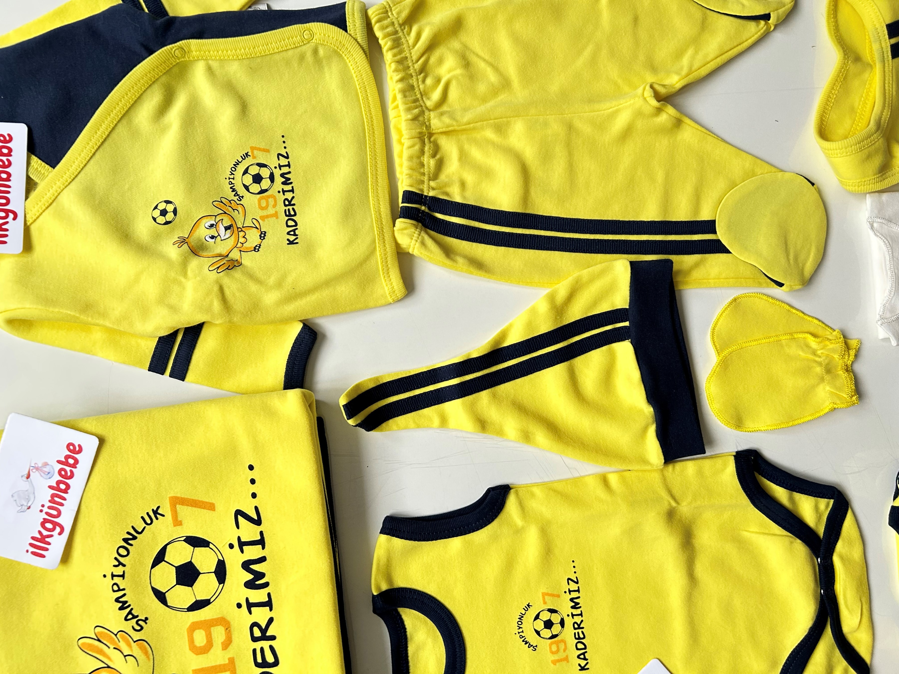 Fenerbahçe Takım Desenli %100 Pamuk 10 Parça Kampanyalı Hastane Çıkışo Seti