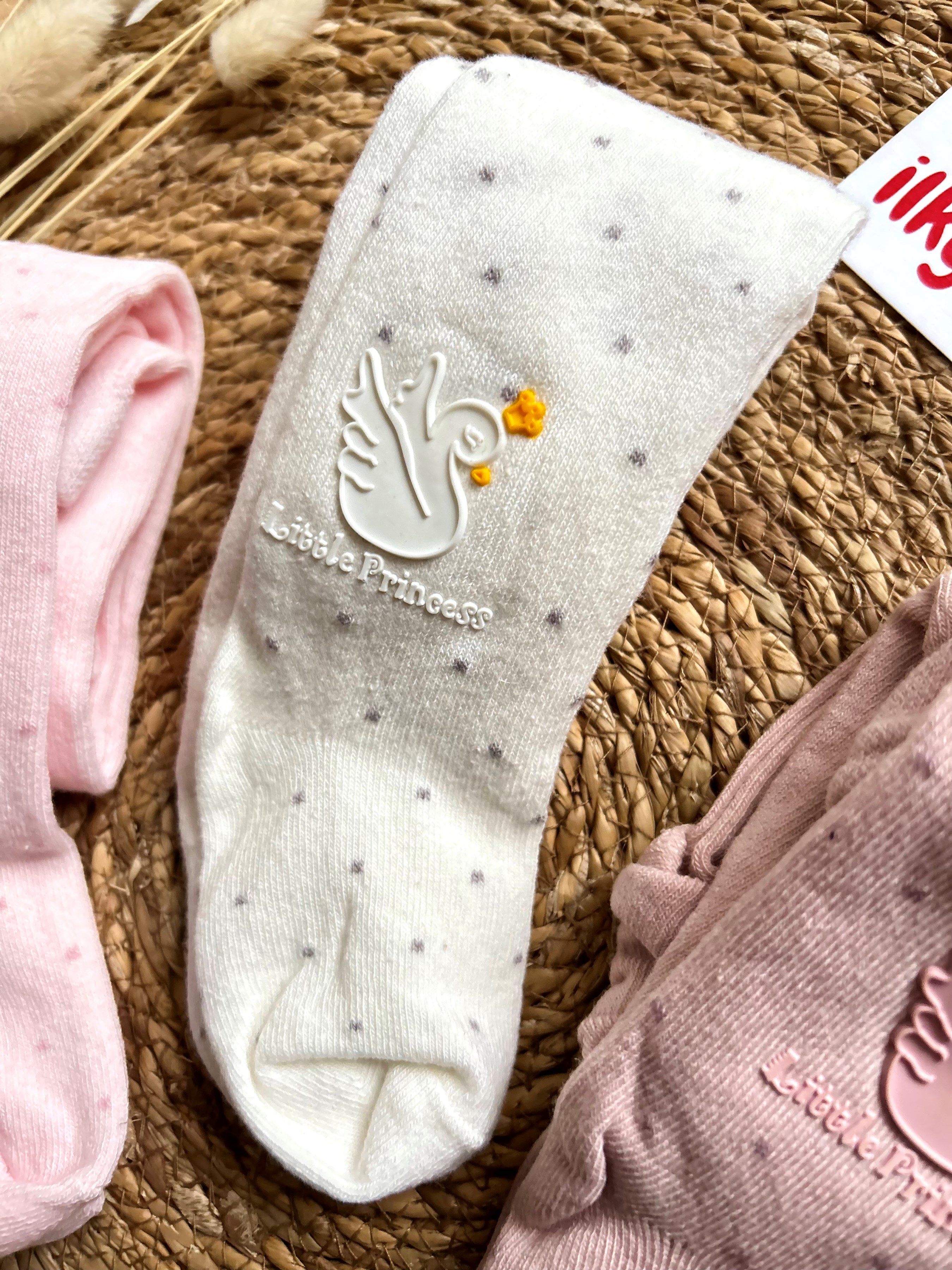 Little Prenses Kuğu Desenli Kilotlu Çorap (0-2 yaş )