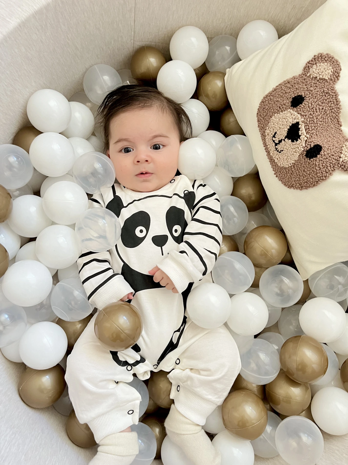 %100 Pamuk Panda Baskılı Unisex Tulum
