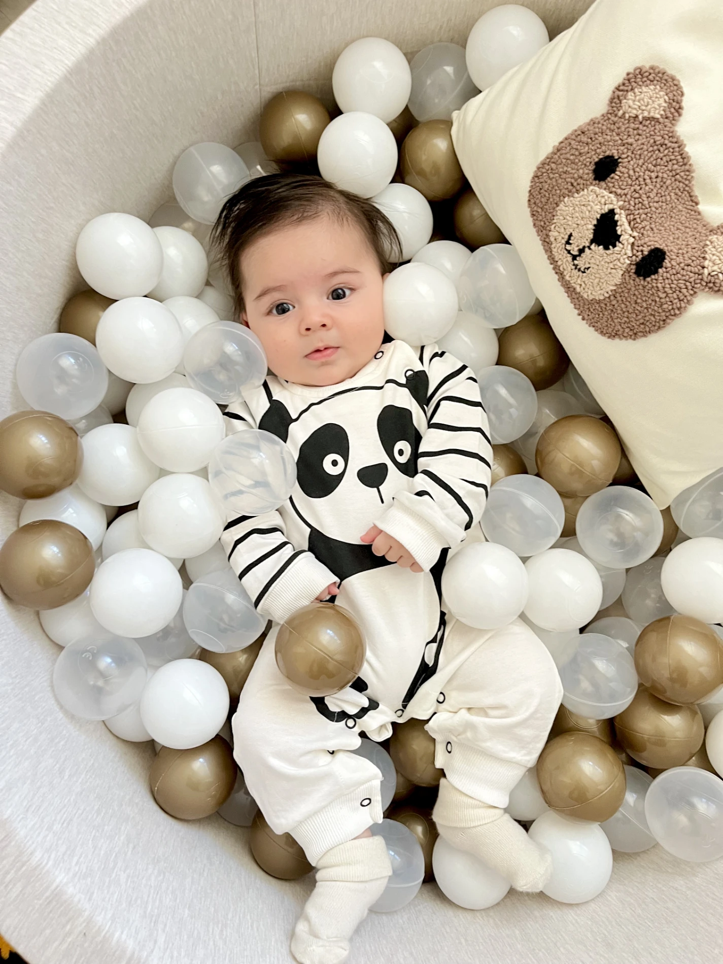 %100 Pamuk Panda Baskılı Unisex Tulum