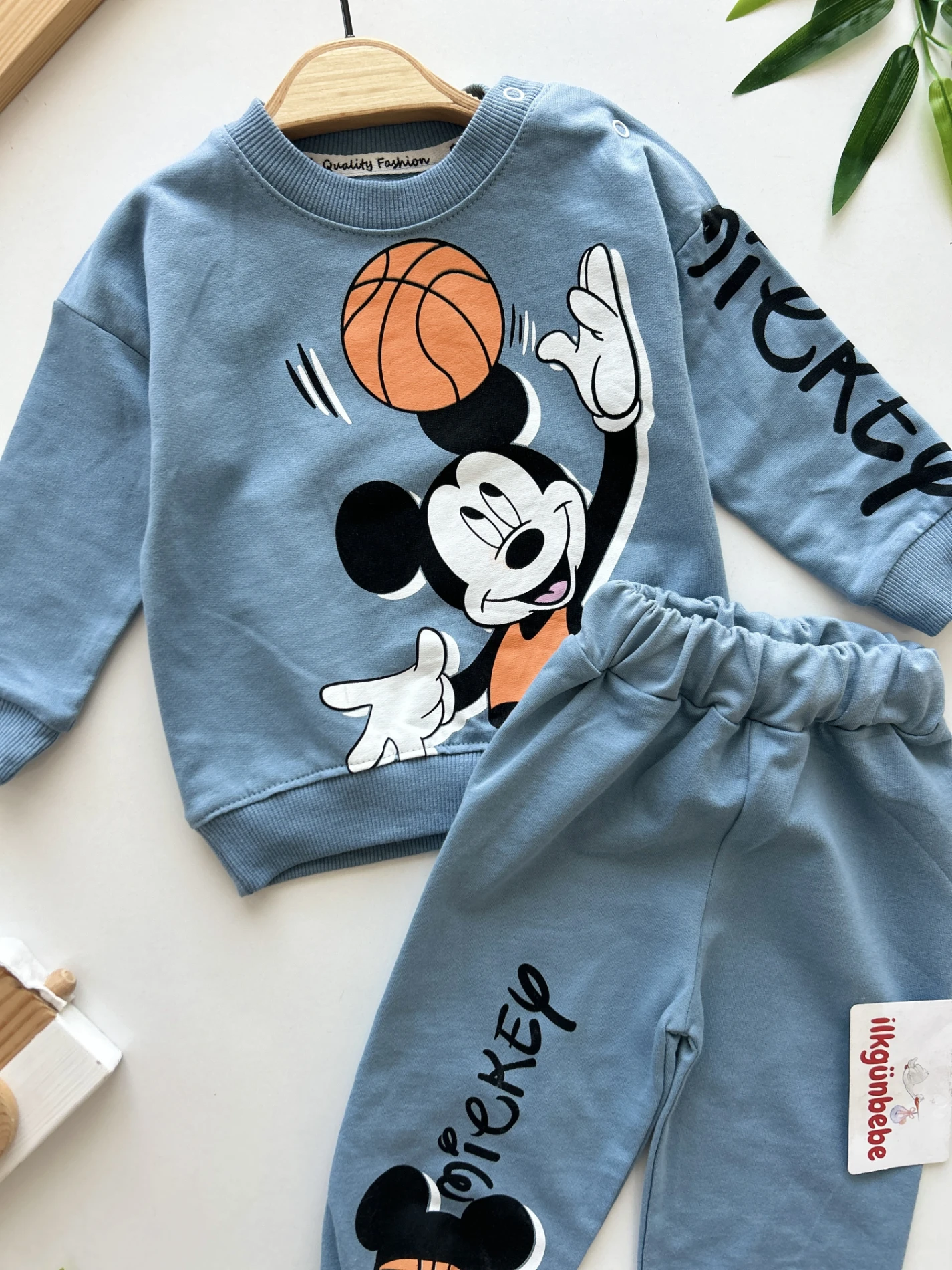 Mickey Basketbol Temalı %100 Pamuk 2’li Takım