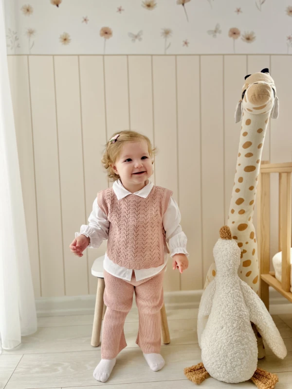 Amelia Süveterli Gömlekli 3’lü Triko Premium Takım