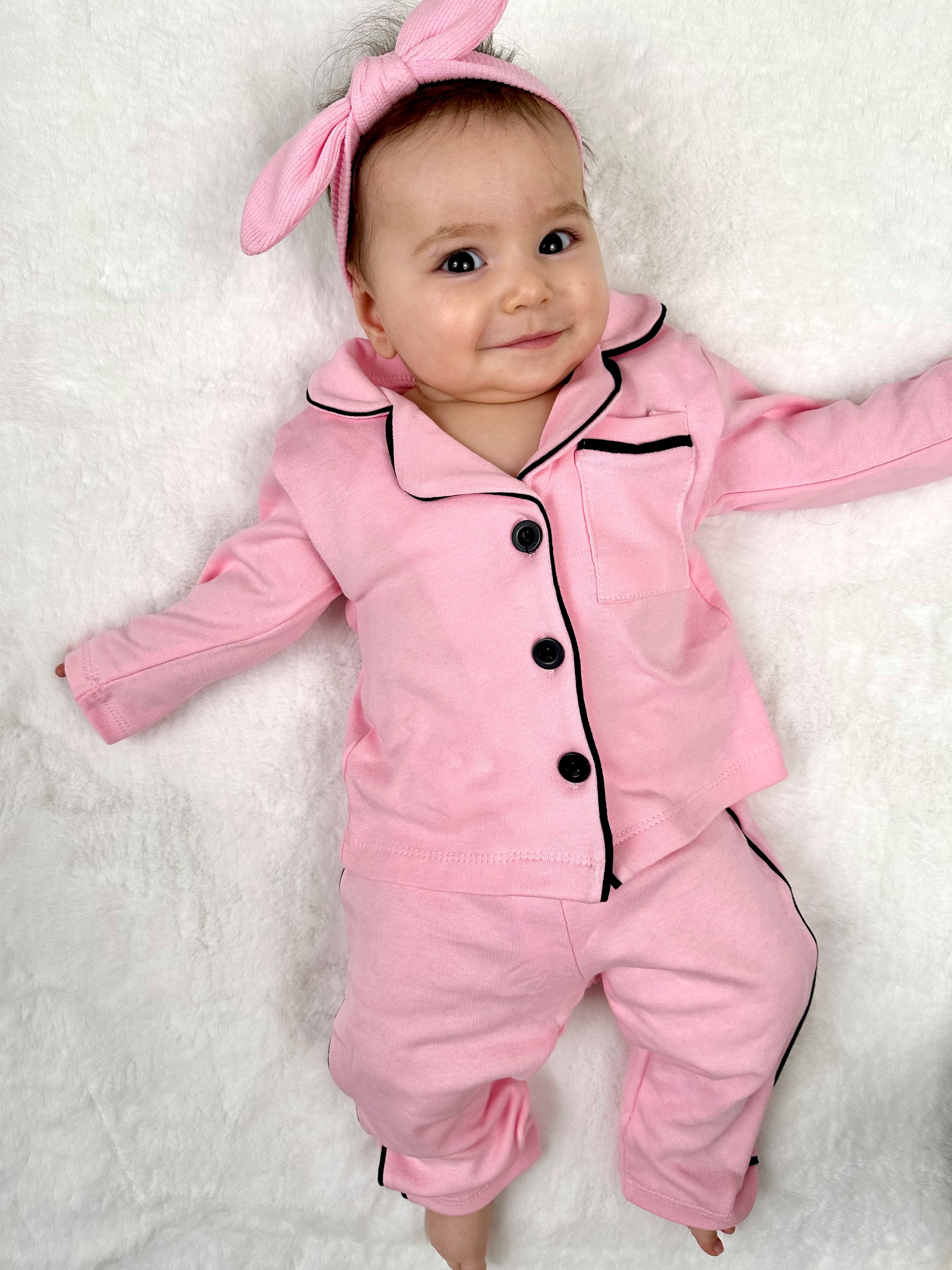 Bebe Yakalı %100 Pamuk 2’li Mevsimlik Pijama