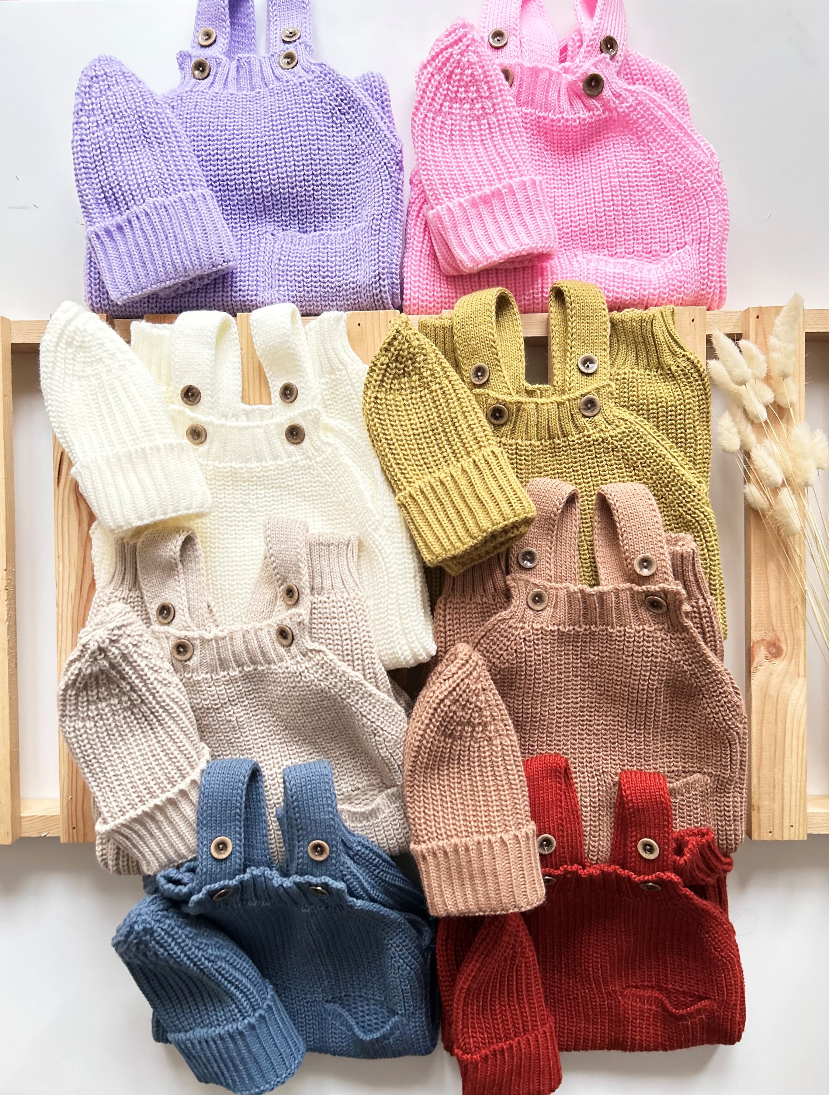 Triko Selanik Örgüsü Cepli Şapkalı 2’li Salopet