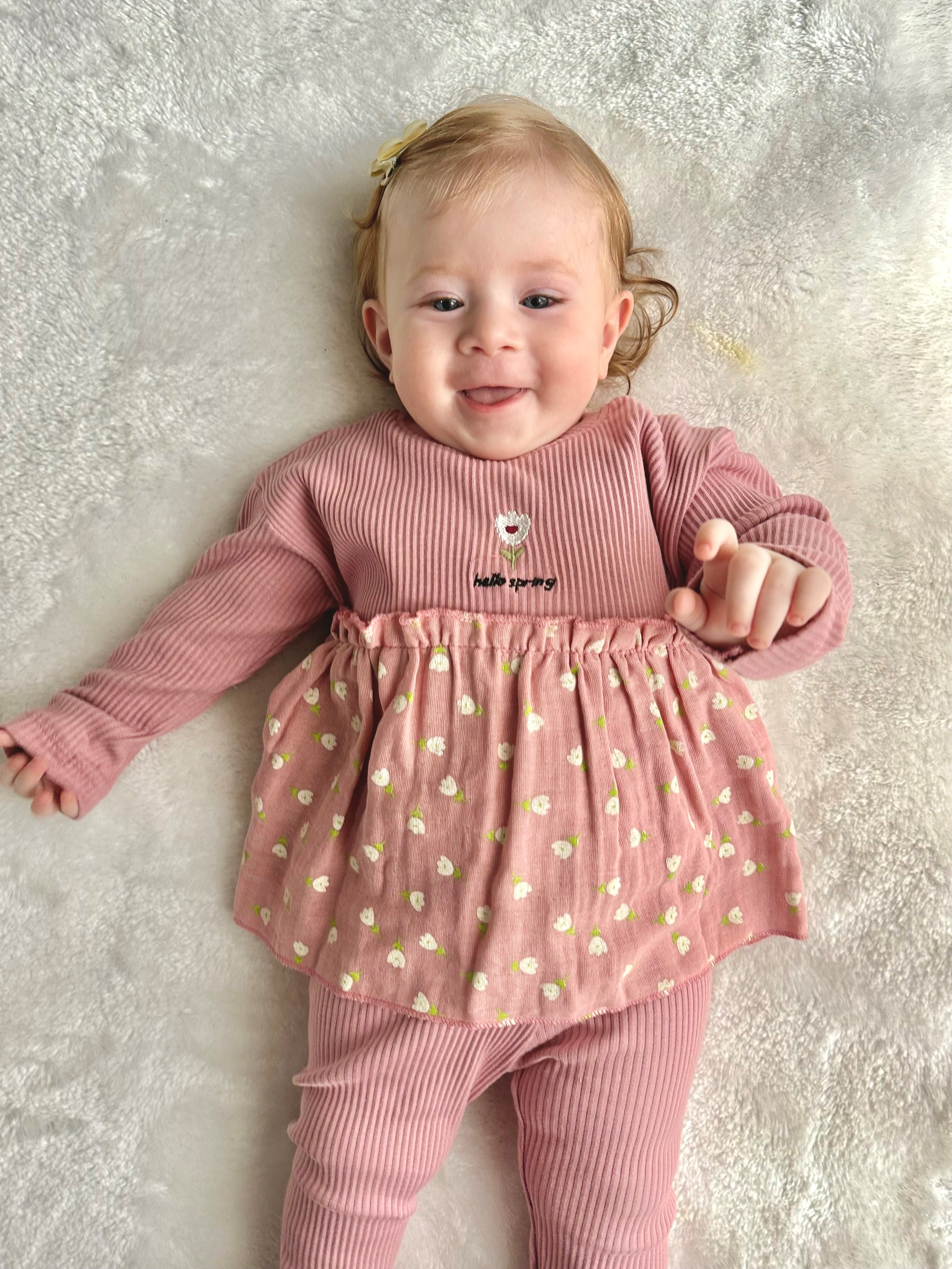 Hello Spring Lale Nakışlı Keten Kumaş Detaylı Fitilli Esnek 2’li Baharlık Takım