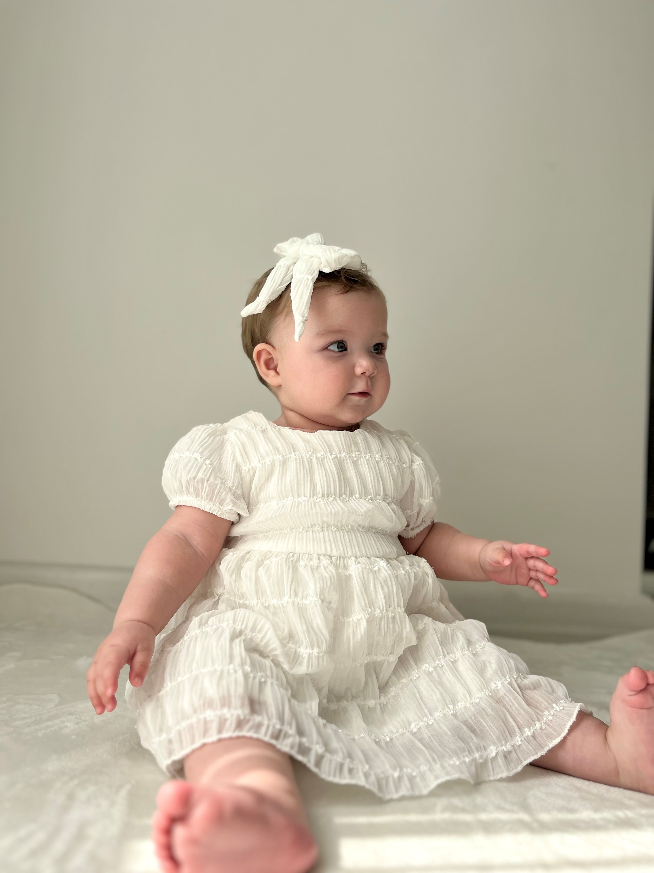 Lilly Tüllü Yazlık Premium Kumaş Müslin Saç Tokalı 2’li Elbise Set