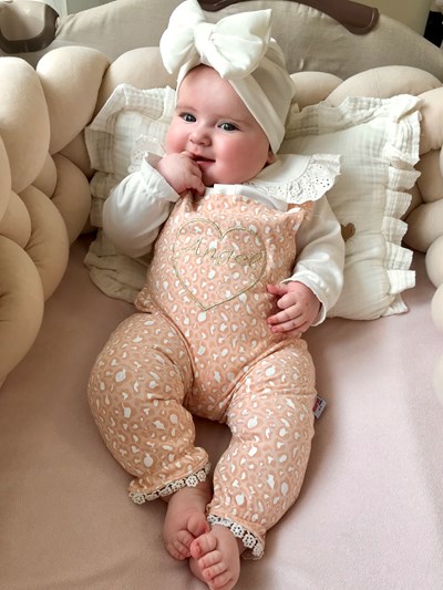 Angel Kalp  Leopar Desenli Fisto Yaka Zıbınlı Badili Salopet