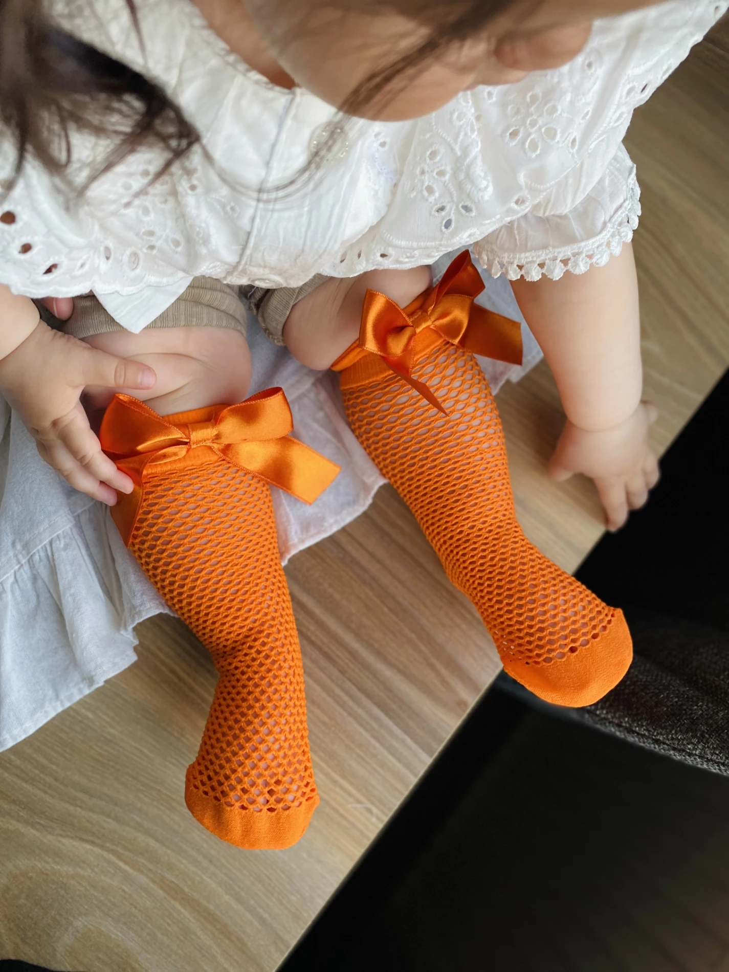 Fiyonk Detaylı Fileli Çorap
