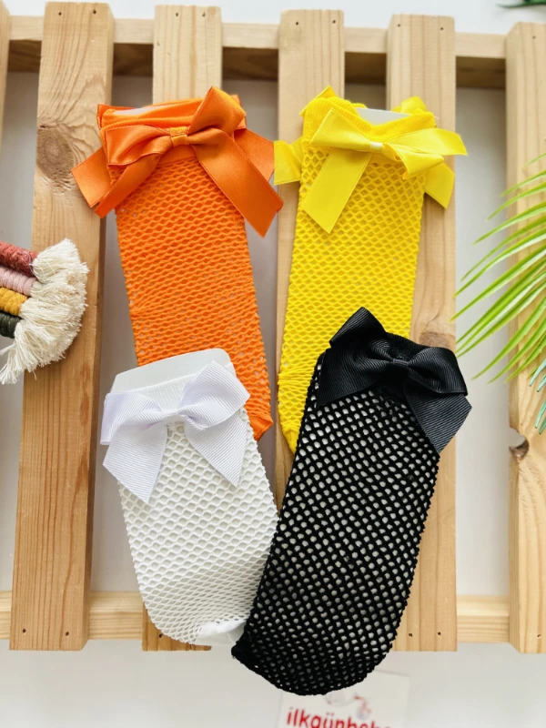 Fiyonk Detaylı Fileli Çorap