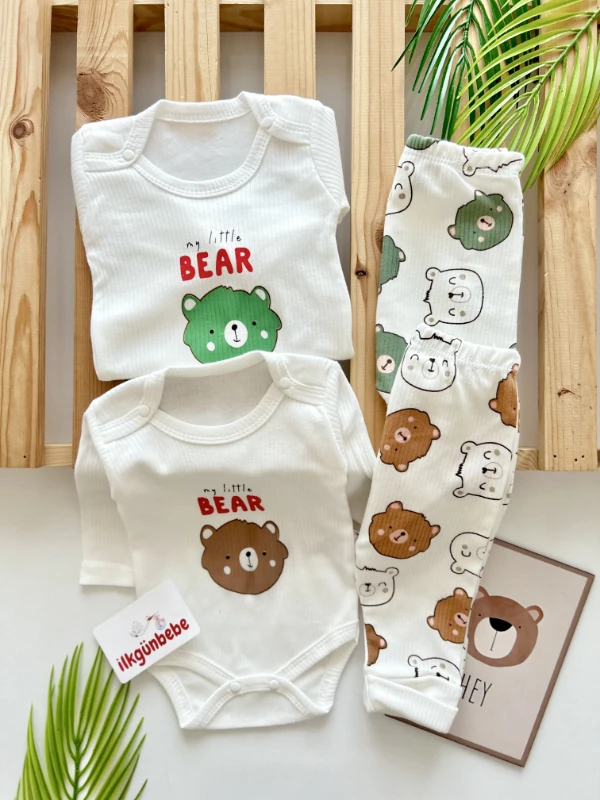  My Little Bear Desenli Zıbınlı Altlı Set