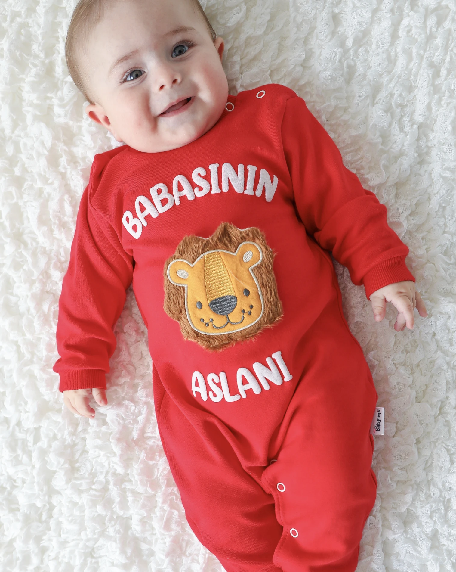 Babasının Aslanı  Baskılı Pamuklu Tulum