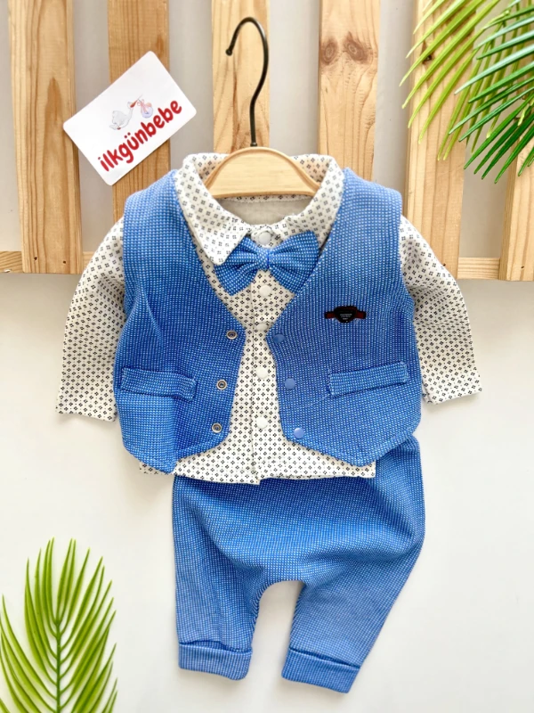 Papyonlu Yelekli Şık 4’lü Premium Kaliteli Takım