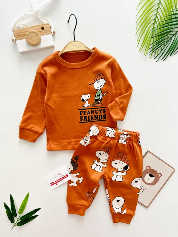 Snoopy Desenli %100 Pamuk 2’li Mevsimlik Takım 