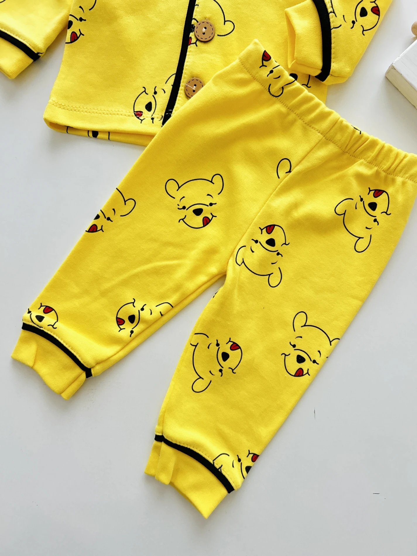 Winnie The Pooh Baskılı Bebe Yakalı %100 Pamuk 2’li Pijama Takımı