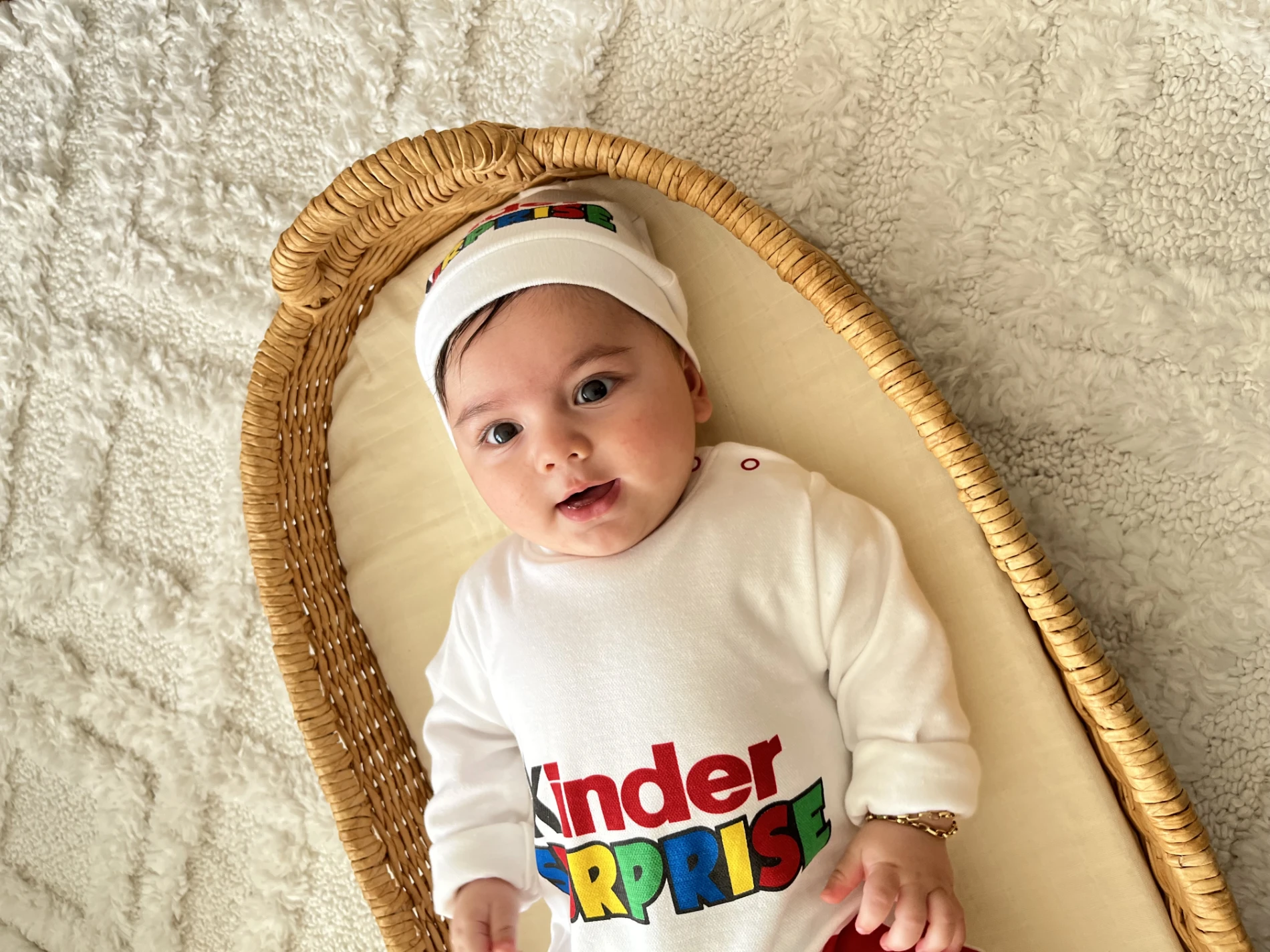 Kinder Surprise Şapkalı 2’li %100 Pamuk Unisex Tulum Set