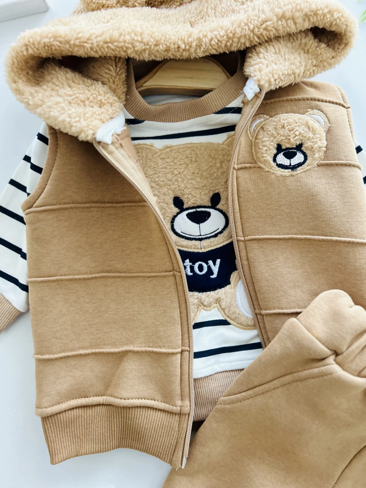 Teddy Boy 3 İp Kışlık Şardonlu 3’lü Takım