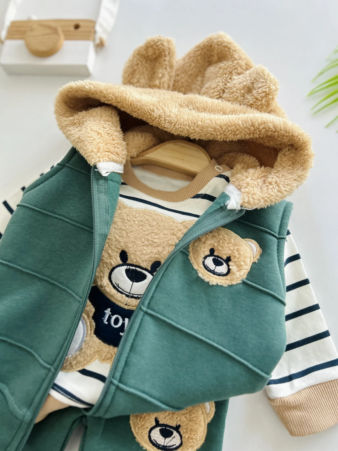 Teddy Boy 3 İp Kışlık Şardonlu 3’lü Takım