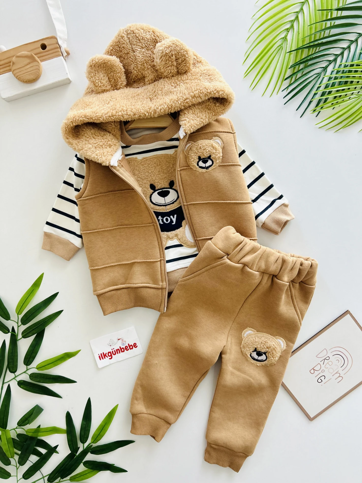 Teddy Boy 3 İp Kışlık Şardonlu 3’lü Takım