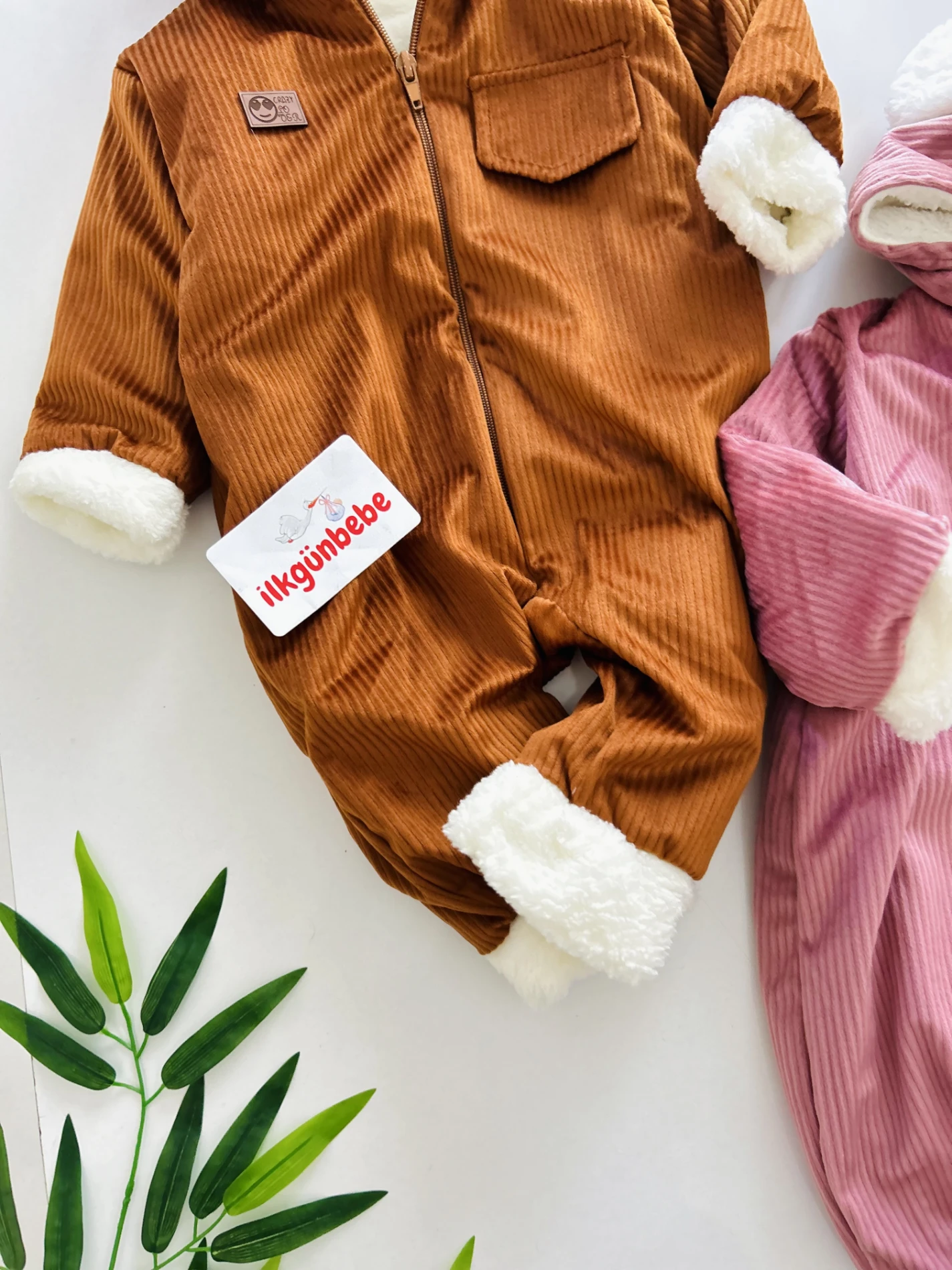 Dışı Kadife İçi Welsoft Peluş Kışlık Teddy Tulum