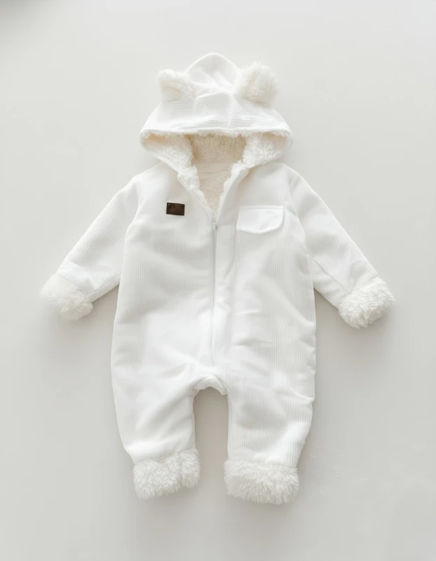 Dışı Kadife İçi Welsoft Peluş Kışlık Teddy Tulum