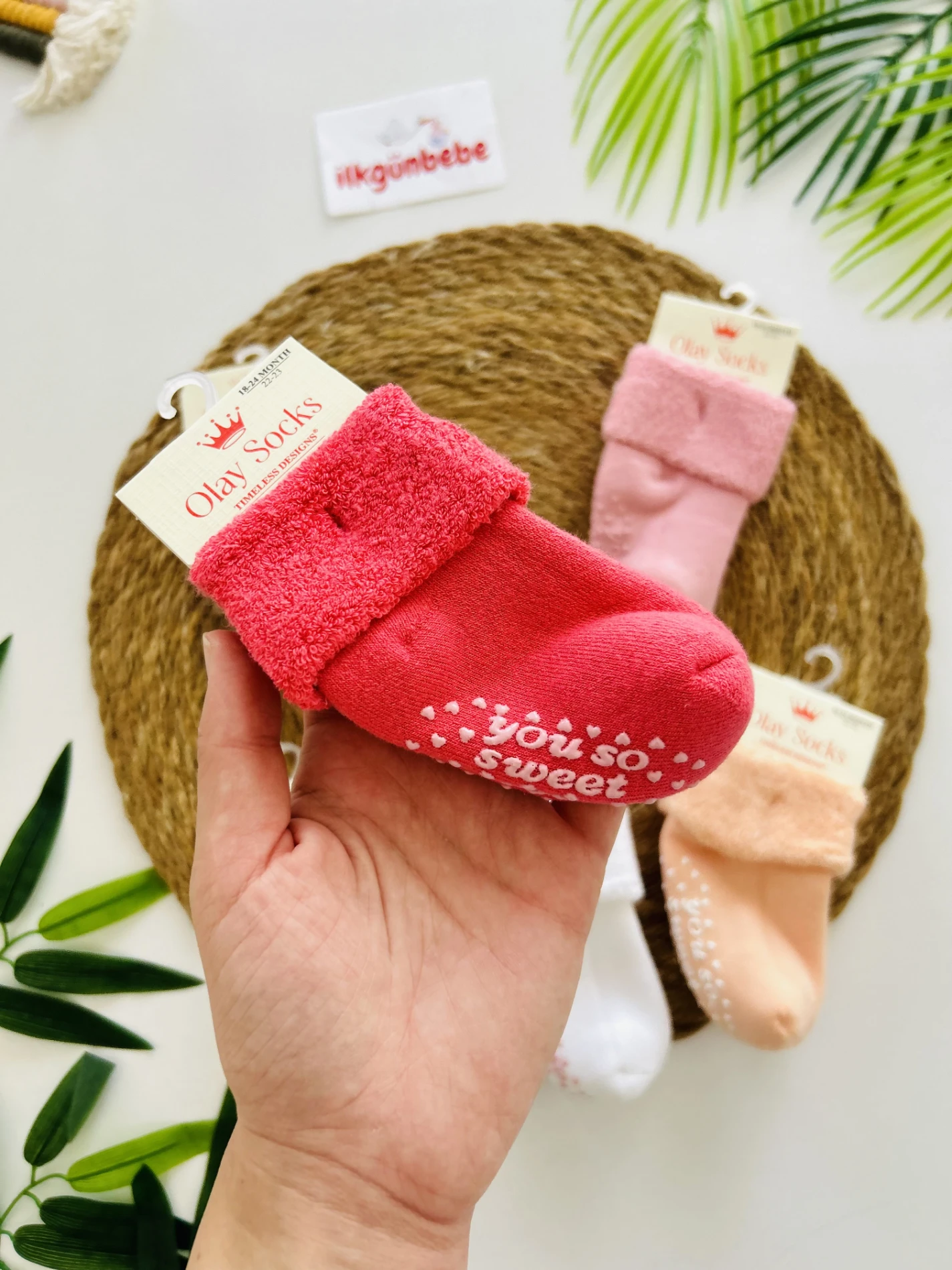 6’lı Kaydırmaz Havlu Çorap 0-2 yaş 