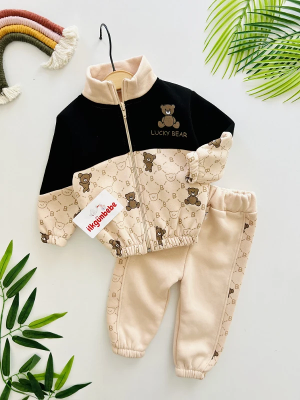 Lucky Bear 3 İp Şardonlu Kışlık 2’li Takım