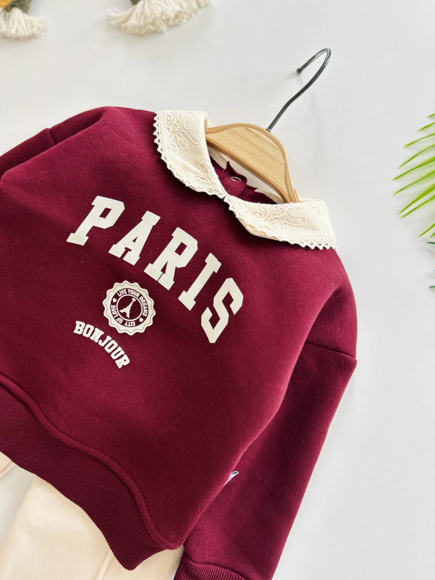 Paris Yaka Detaylı 3 İp Şardonlu Kışlık 2’li Takım