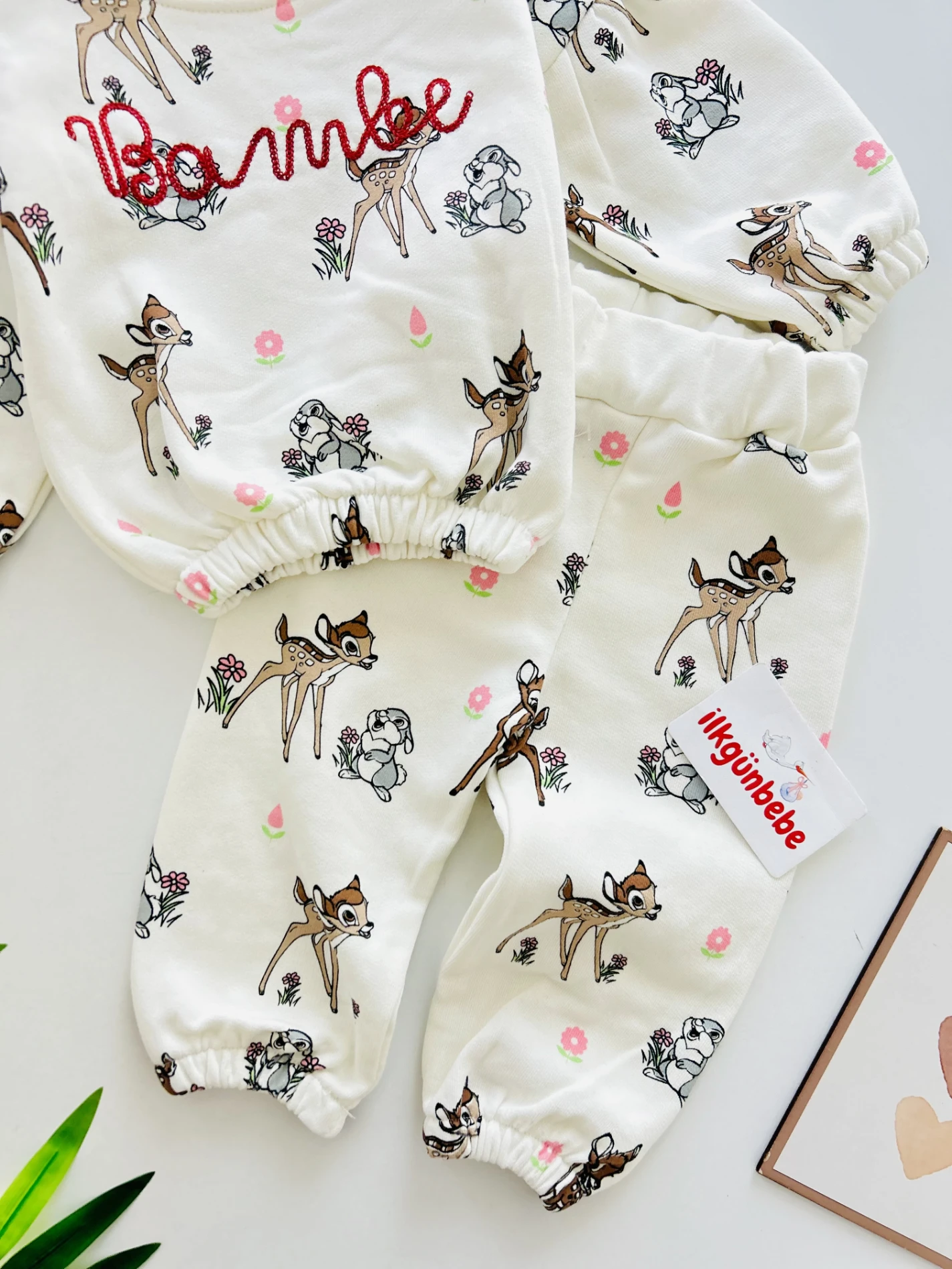 Bambi Baskılı 3 İp İçi Şardonlu 2’li Takım