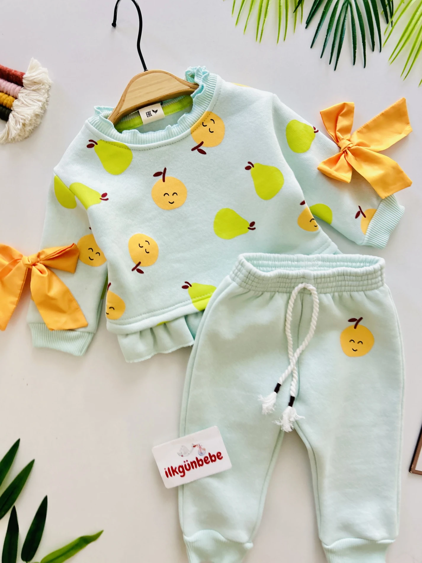 Kolları Fiyonklu Premium 3 İp Şardonlu Kalite Kışlık Takım