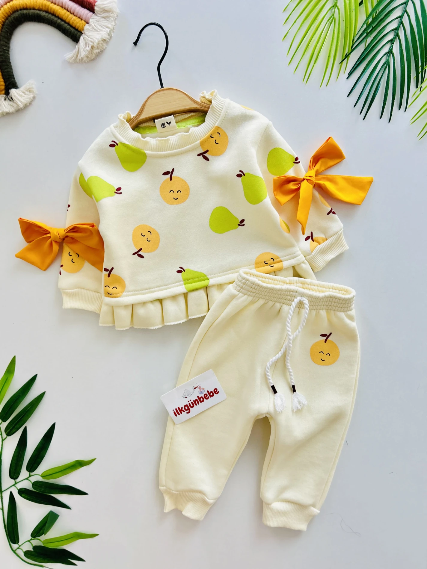 Kolları Fiyonklu Premium 3 İp Şardonlu Kalite Kışlık Takım