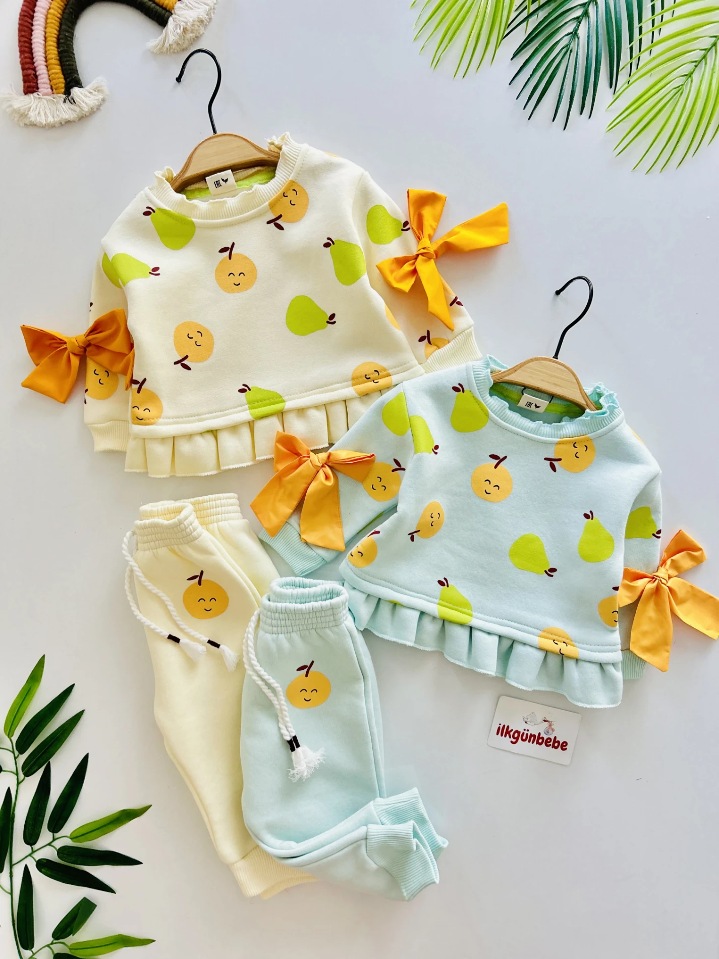 Kolları Fiyonklu Premium 3 İp Şardonlu Kalite Kışlık Takım