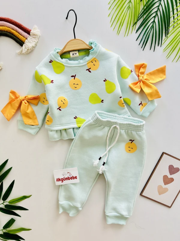 Kolları Fiyonklu Premium 3 İp Şardonlu Kalite Kışlık Takım